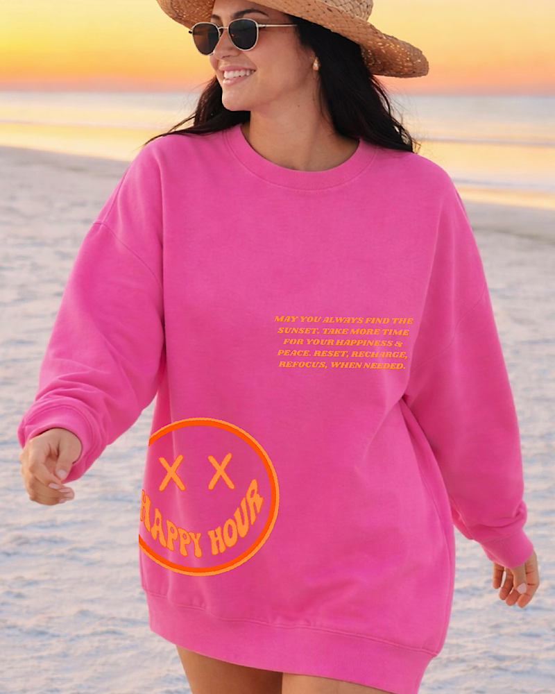 HAPPY HOUR SPRING PINK CREW – SHOP LUDIC