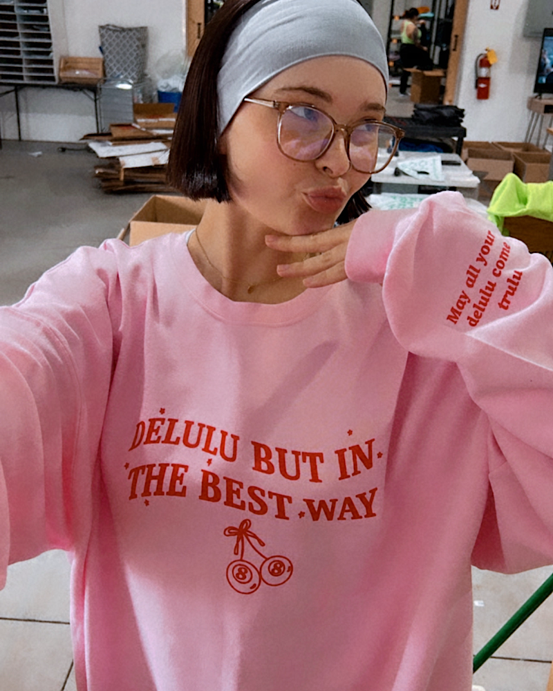 DELULU Pink Crew