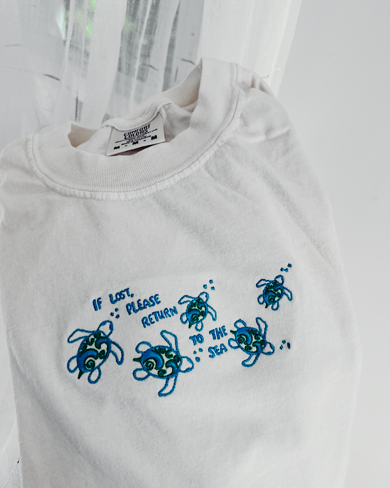 If Lost Turtle Embroidered Tee