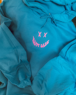 The Electric Hot Pink & Blue Happy Thoughts Hoodie